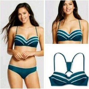 Shade & Shore Teal Push Up Bikini Top 34B